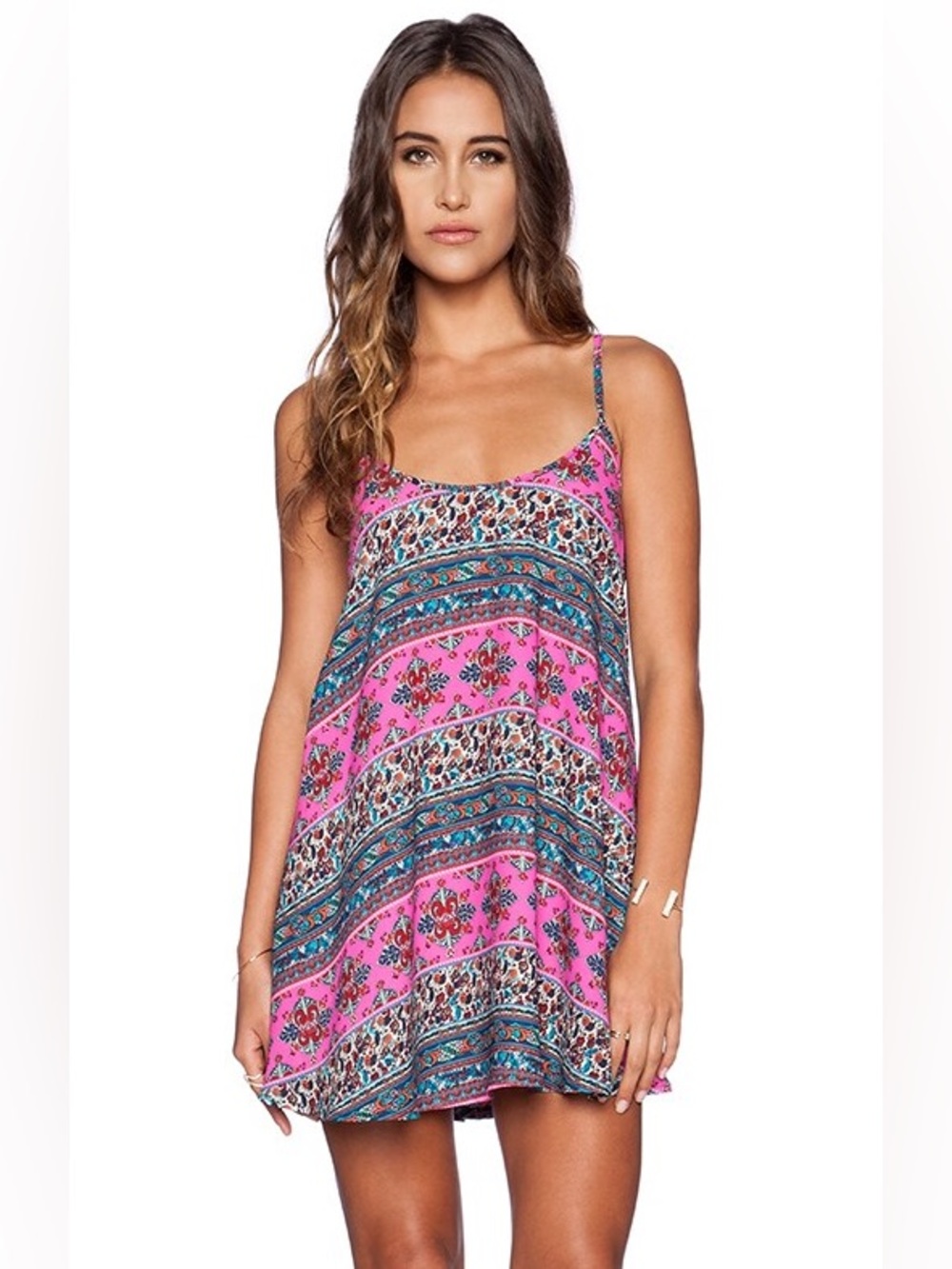 Show Me Your Mumu X Revolve Bella La Boheme Pink Mini Dress Size Medium